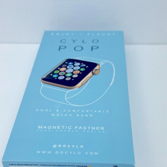 APPLE WATCH BAND, MAGNETIC FASTENER, SILVER COLOR, FITS 42mm-44mm, METAL, UNISEX - Picture 14 of 14